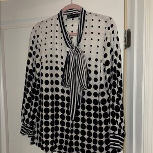Black and White Polka Dot Blouse